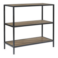 OSP Home Furnishings BRY527-GK Braydon Bookcase in Grey Oak Finish